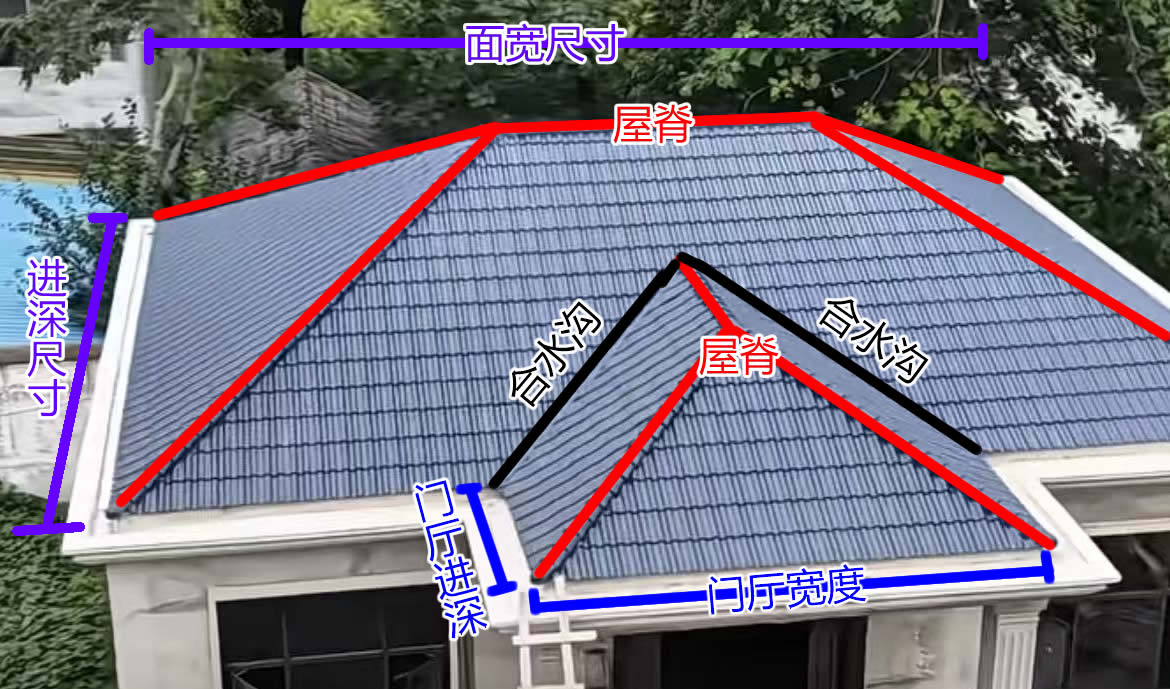 别墅屋顶瓦片